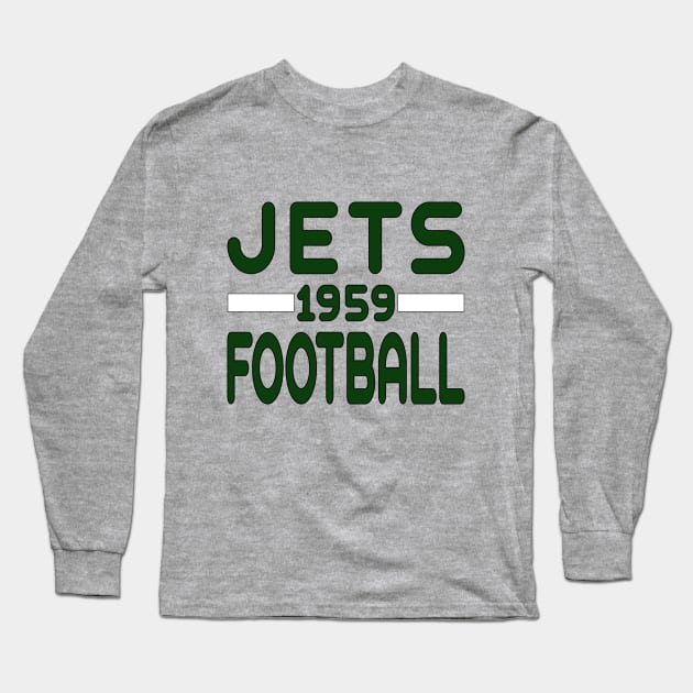 Jets Football 1959 Classic Long Sleeve T-Shirt by Medo Creations